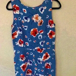 Floral Romper Tommy Hilfiger sz 4 summer flowers casual fair America 4th of July
